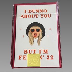 NWT Swiftie themed 22nd‎ birthday card!